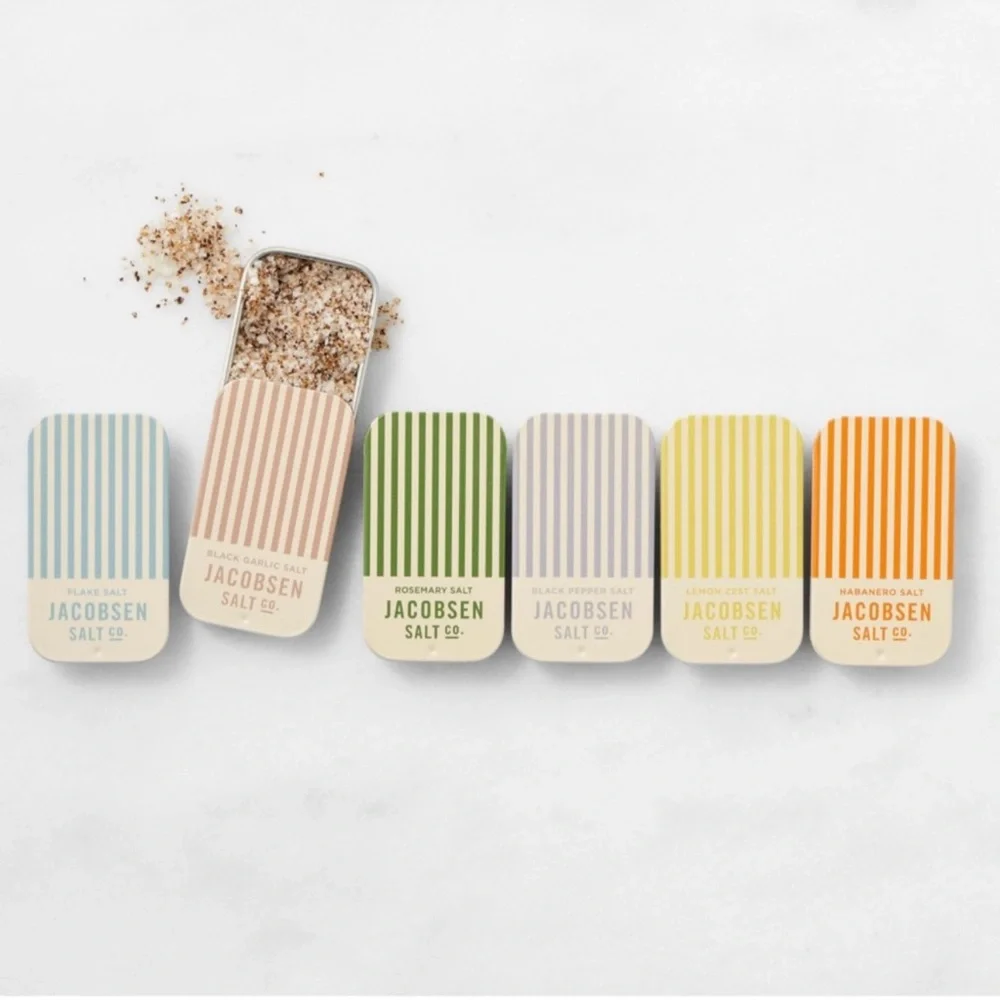 Williams Sonoma Jacobsen Salt Co. Infused Slide Tins